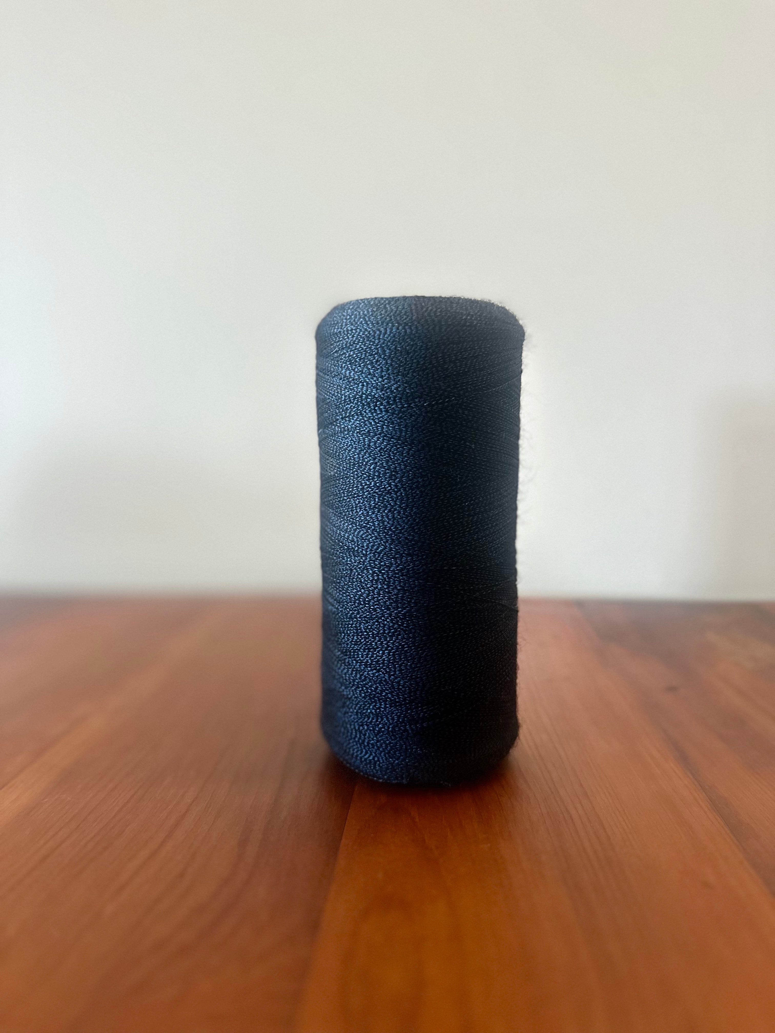 Electric blue/black yarn