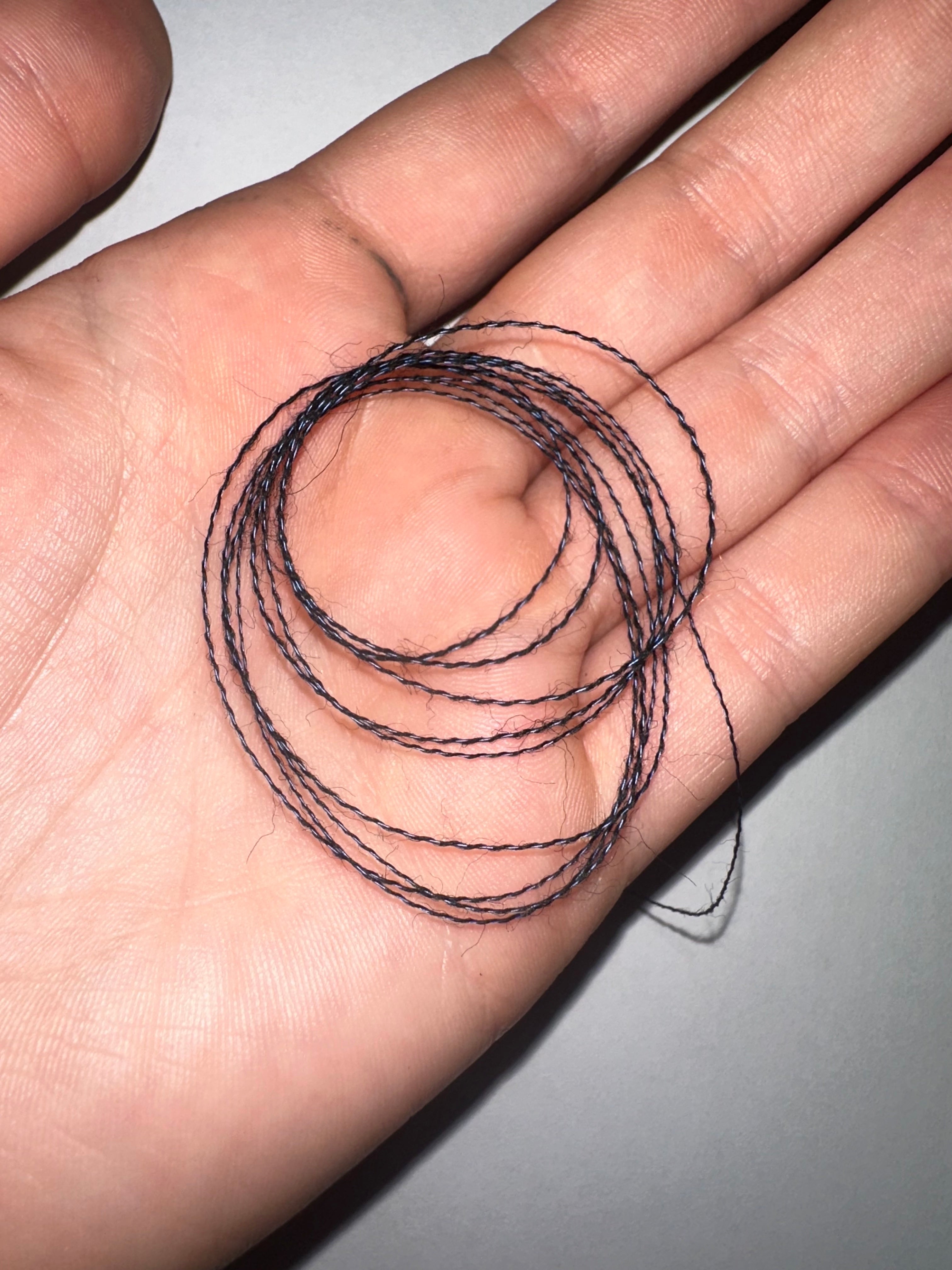 Electric blue/black yarn