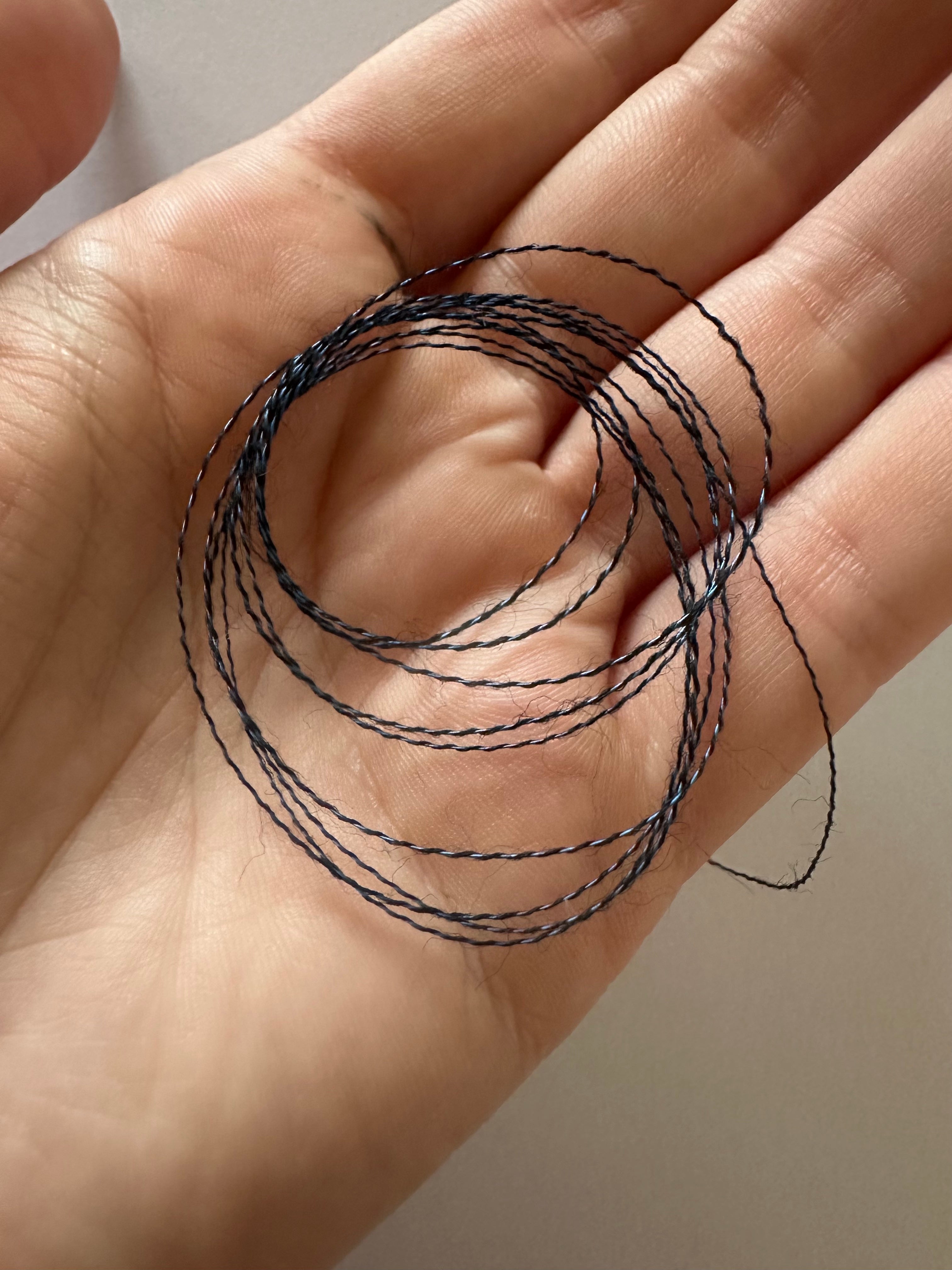 Electric blue/black yarn