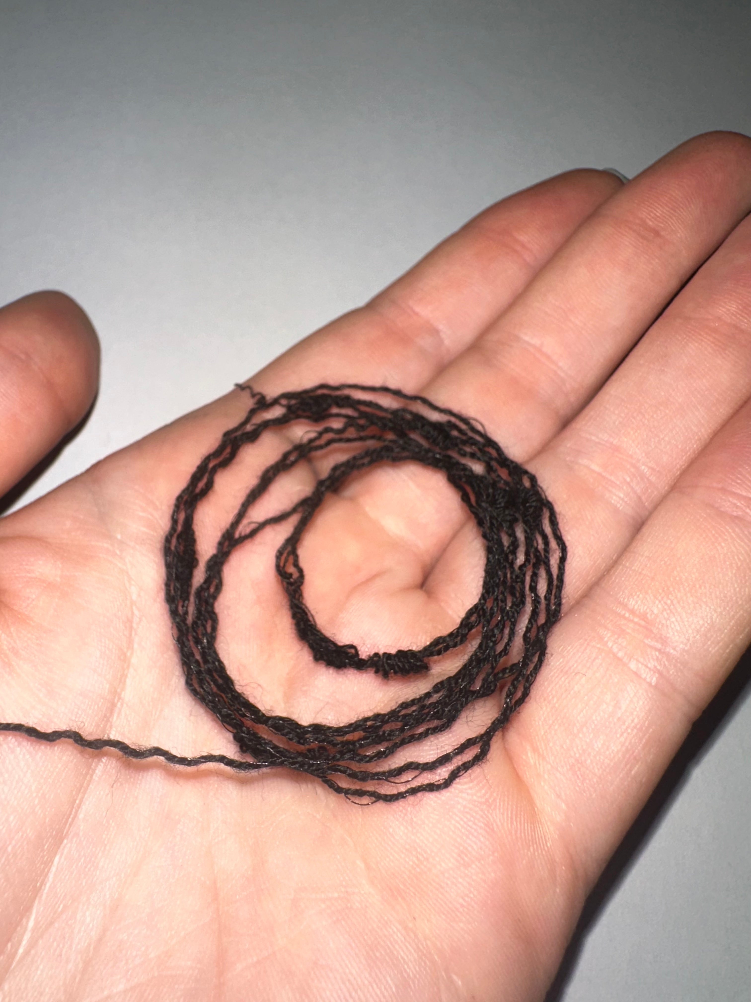 Black boucle yarn acrylic