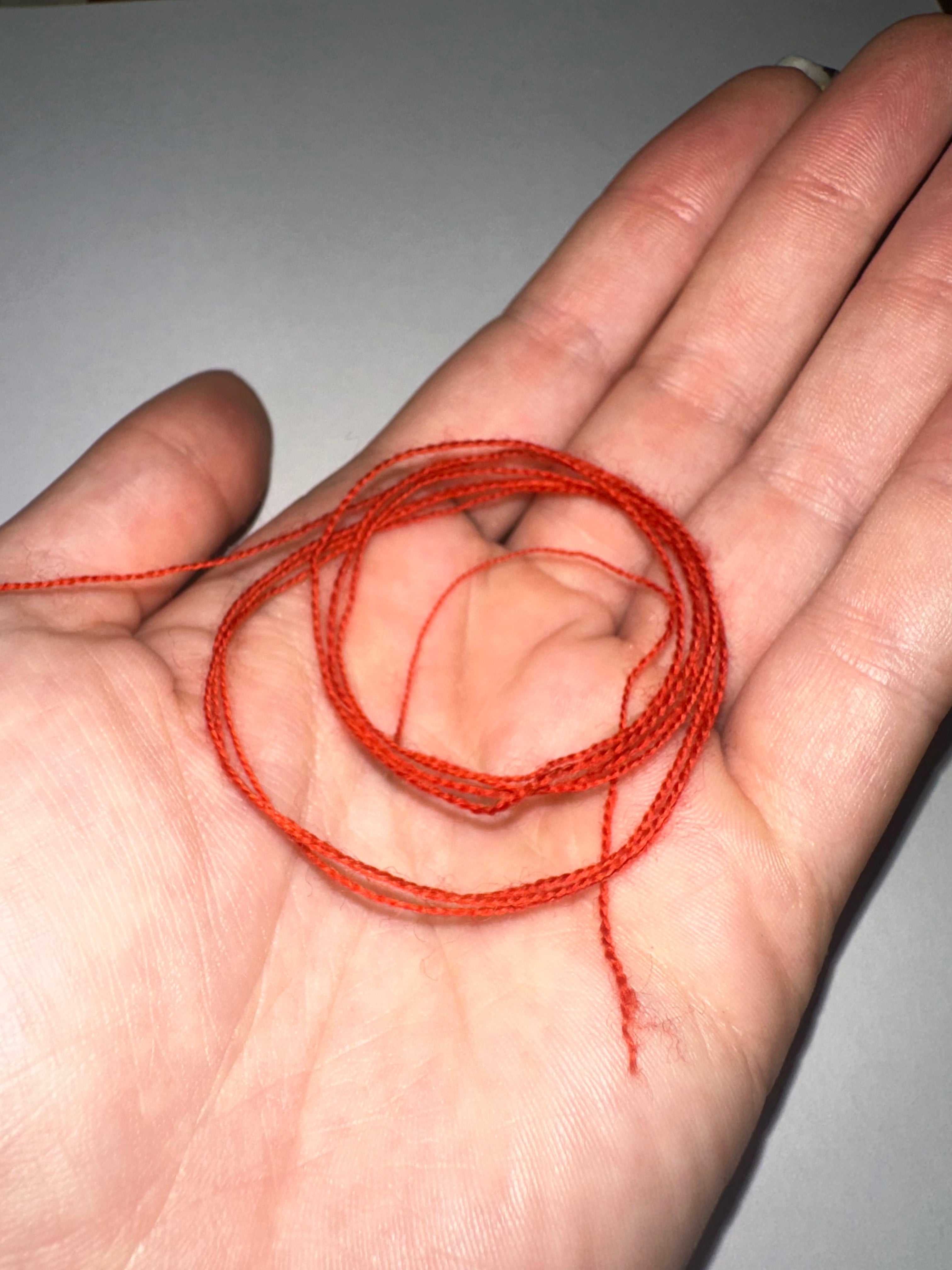 Red/orange yarn mixed fibre