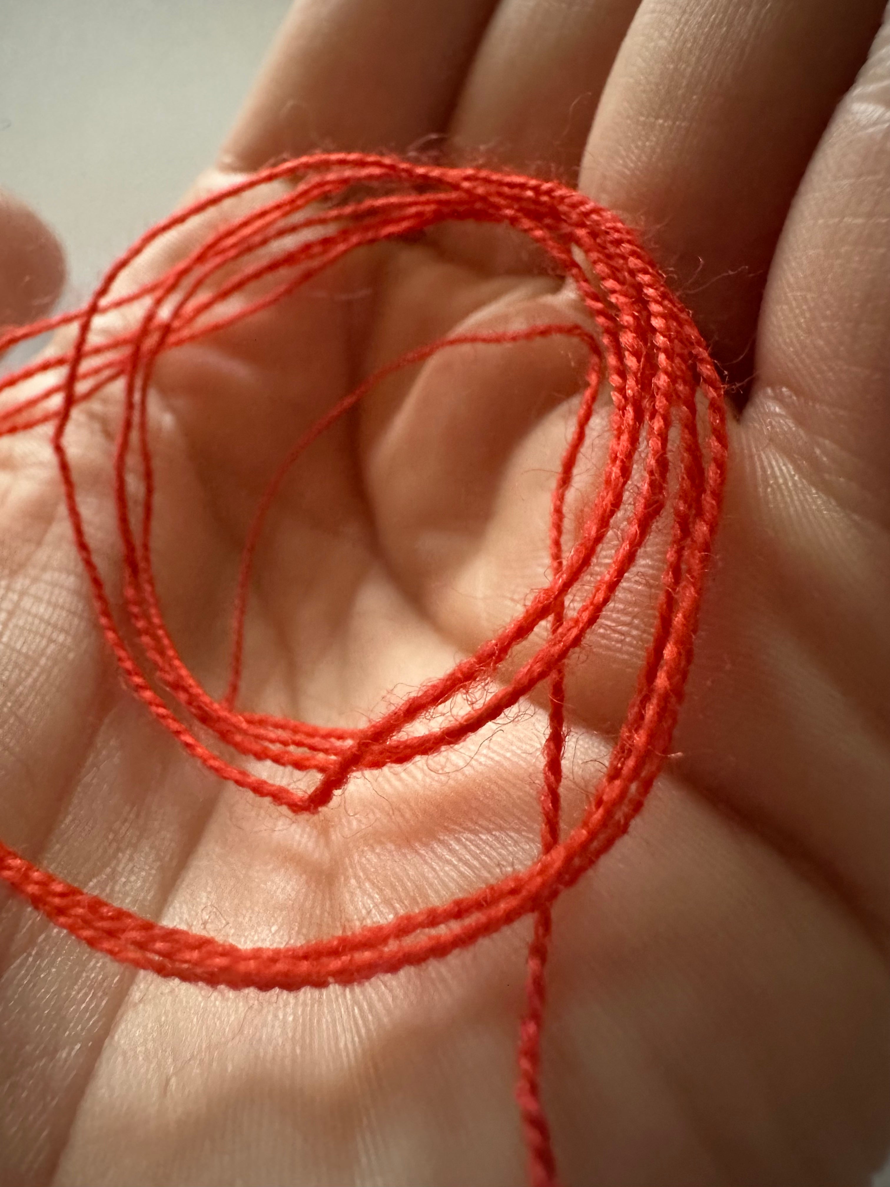 Red/orange yarn mixed fibre