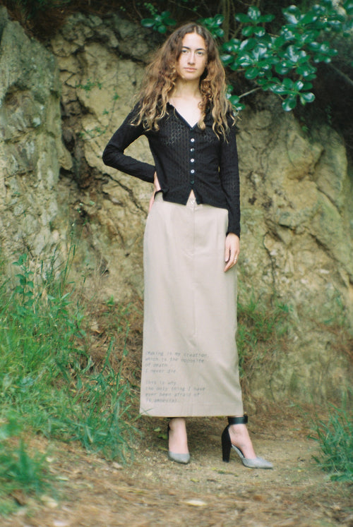 "Creation" vintage screen printed skirt